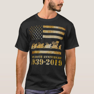 Camiseta Veteranos do 2º aniversário da Segunda Guerra Mund