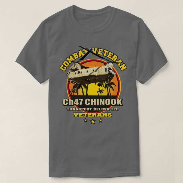 Camiseta Veteranos do Chinook CH47 (Frente do Design)