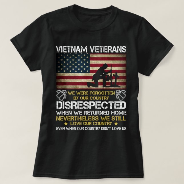 Camiseta Veteranos do Vietnã Nós fomos Esquecidos de Nosso  (Frente do Design)