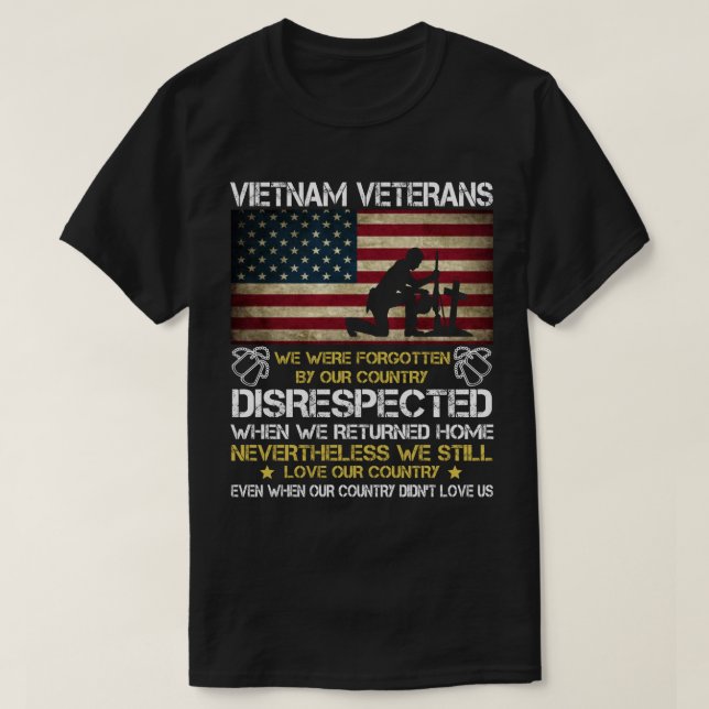 Camiseta Veteranos do Vietnã Nós fomos Esquecidos de Nosso  (Frente do Design)