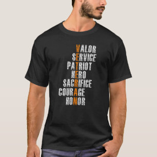 Camiseta Veteranos Homenageando Todos Que Serviram Homens M