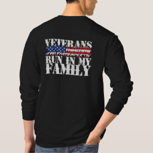 Camiseta Veteranos Militares Correm em Minha Família - Corr