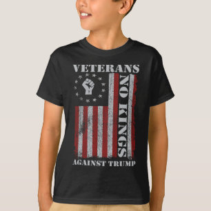 Camiseta Veteranos Militares Protestam Bandeira EUA Sem Rei