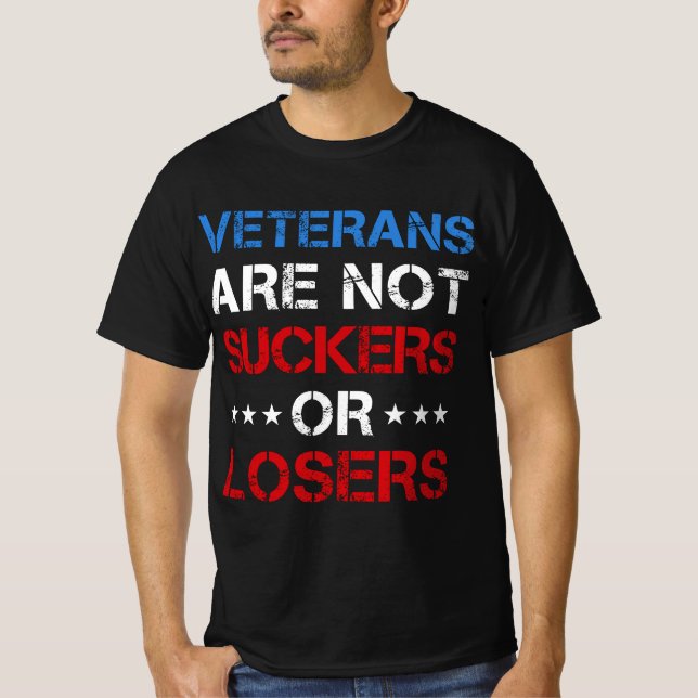 Camiseta Veteranos não são otários ou perdedores (Frente)