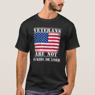 Camiseta Veteranos Não São Suckers Ou Perdedores Anti-Trump