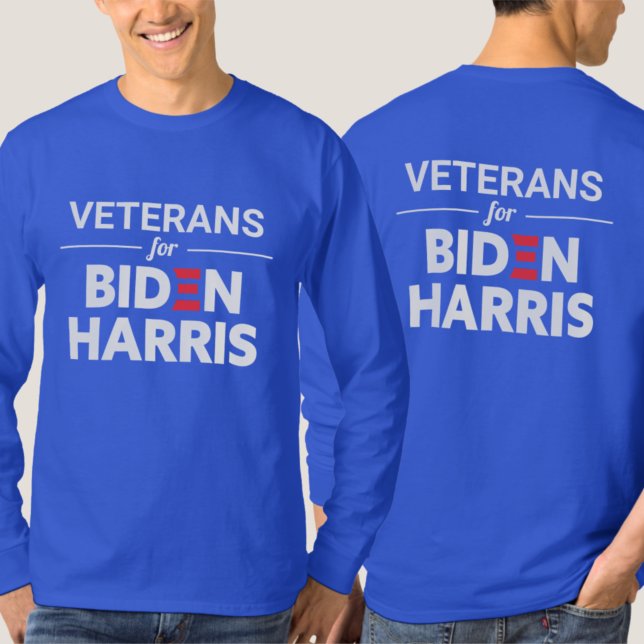Camiseta Veteranos para Biden Harris Texto personalizado Ro (Criador carregado)