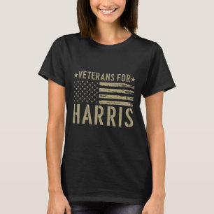 Camiseta Veteranos Para Harris 2024 Vets Militares Kamala H