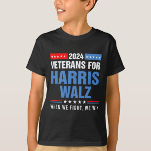 Camiseta Veteranos Para Harris Campanha Presidencial W 2024