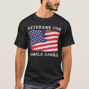 Camiseta Veteranos para Kamala Harris 2024 Eleição dos EUA 