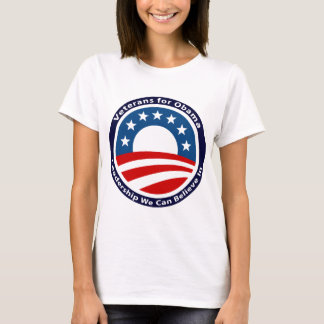 Camiseta veteranos para obama