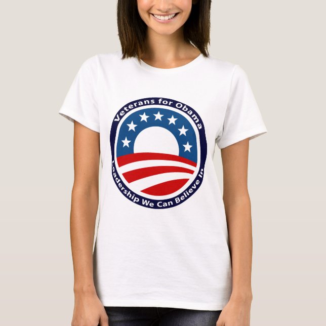 Camiseta veteranos para obama (Frente)