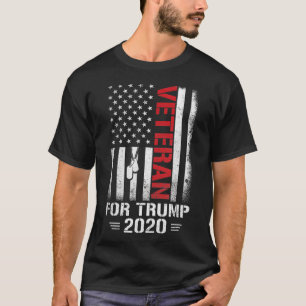 Camiseta Veteranos Para Trump 2020 Apoio Republicano Milita