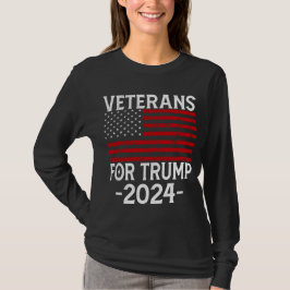 Camiseta Veteranos para Trump 2024 Pro Trump