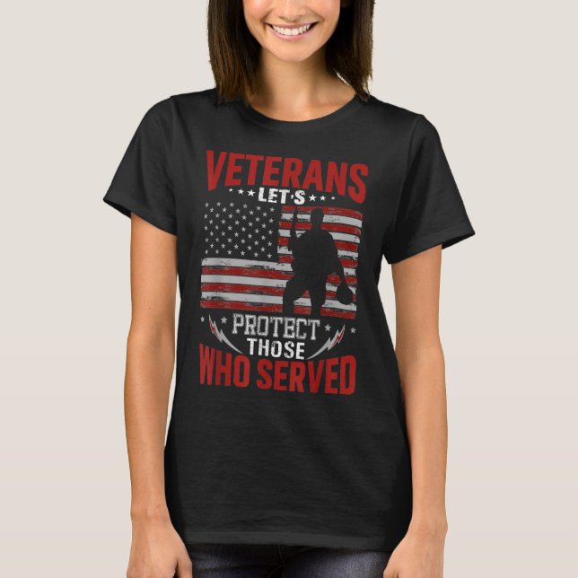 Camiseta Veteranos Protegem Aqueles Que Serviram Memoriais (Frente)