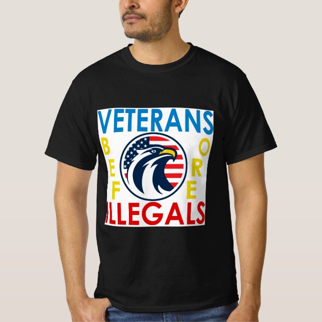 Camiseta Veterans Before Illegals (Frente)