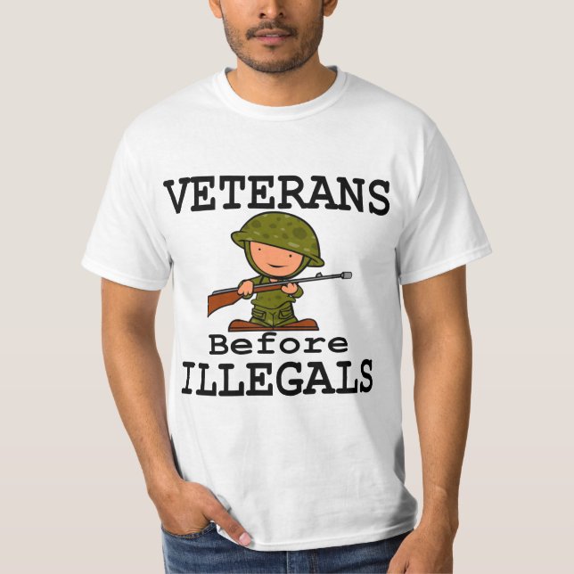 Camiseta Veterans Before Illegals Veterans Day (Frente)