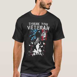 Camiseta Veterans Day  Fathers Day  4th of July Thank You V