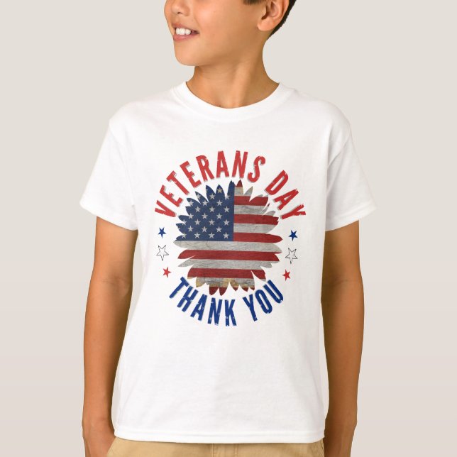 Camiseta VETERANS DAY OBRIGADO AO T-Shirt (Frente)