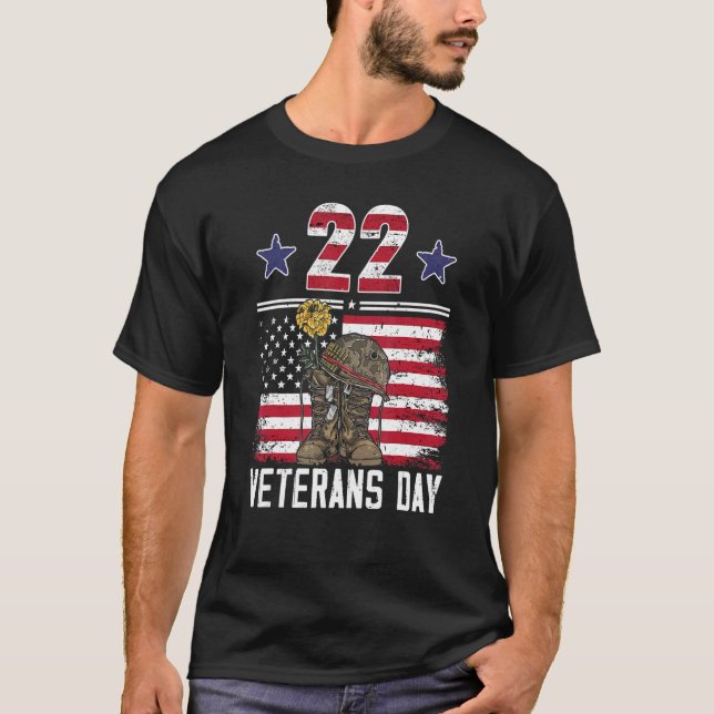 Camiseta Veterans Day Proud Veteran Dad Son Papa Grandpa (Frente)