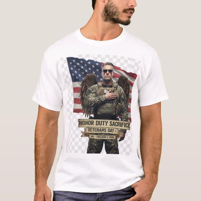 Camiseta Veterans Day Tribute – Honor, Duty, Sacrifice (Frente)