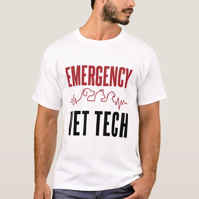 Camiseta Veterinária de Cuidados Críticos de Emergência Vet (Frente)