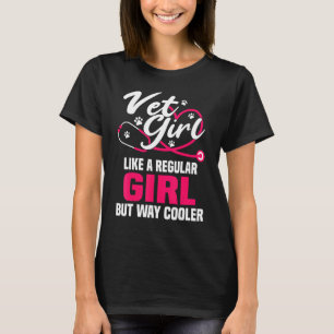 Camiseta Veterinária Mulheres Técnicas Meninas Feminino Vet