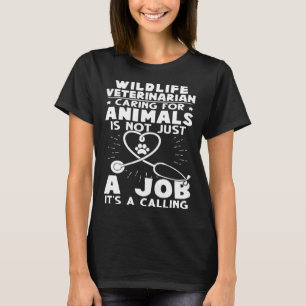 Camiseta Veterinária Selvagem Cuidando De Animais Não Apena
