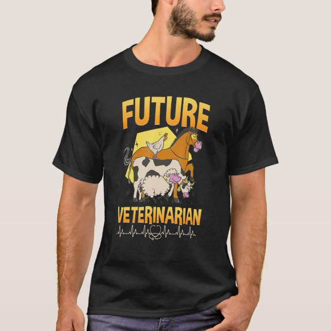 Camiseta Veterinária Vet Tech Cute Veterinary Future Veteri (Frente)