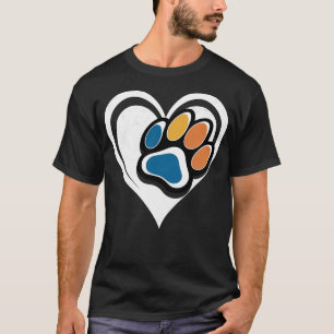 Camiseta Veterinarian Vet Tech Retro Sunset Paw Print Cog C