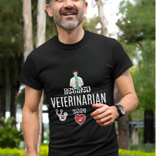 Camiseta Veterinário aposentado 2024 Médico veterinário Vet