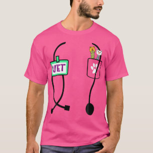Camiseta Veterinário Costume Boys Meninas Crianças Médico A