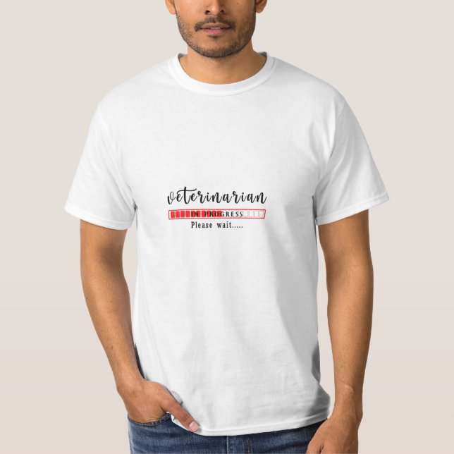Camiseta Veterinário Em Andamento, Aguarde (Frente)