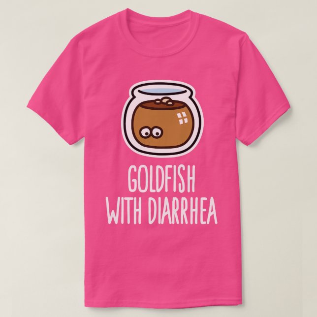 Camiseta Veterinário engraçado, peixinho-dourado com diarre (Frente do Design)