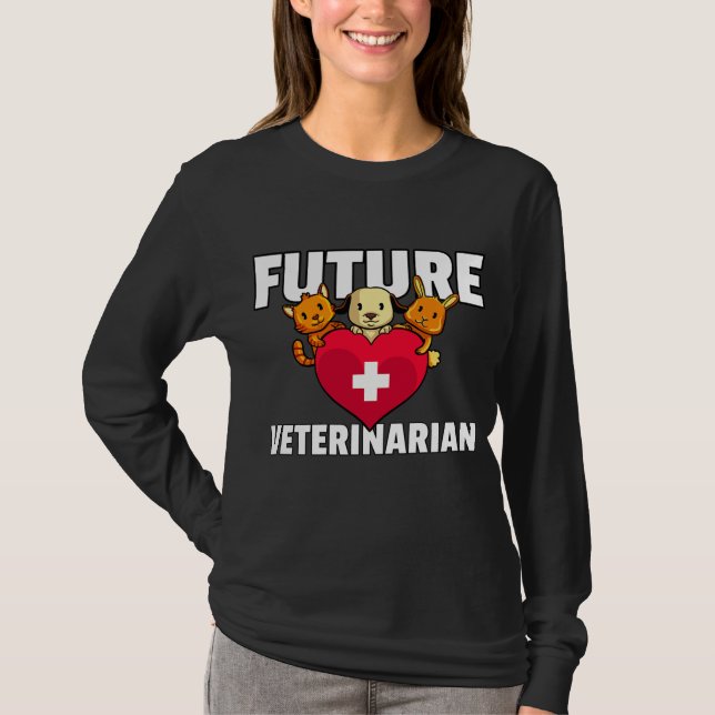 Camiseta Veterinário Futuro Para Veterinária  (Frente)