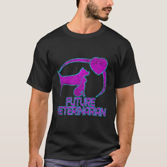 Camiseta Veterinário Futuro - Presente De Excelente Para O  (Frente)