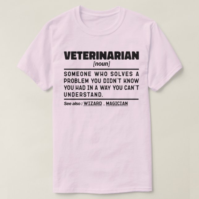 Camiseta Veterinário Noun Definition Veterinary Technician (Frente do Design)