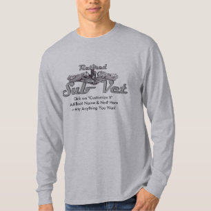 Camiseta Veterinário secundário aposentado com golfinhos