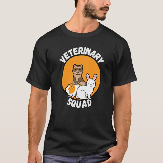 Camiseta Veterinary Squad Vet Veterinarian Tech Assistant V (Frente)