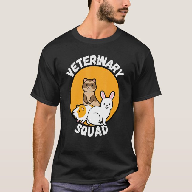 Camiseta Veterinary Squad Vet Veterinarian Tech Assistant V (Frente)