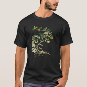 Camiseta Vetor Botânico Melon Vine Honeydew