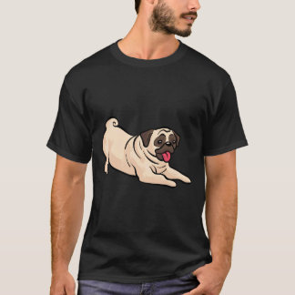 Camiseta Vetor Clássico de Pug Fofo 362