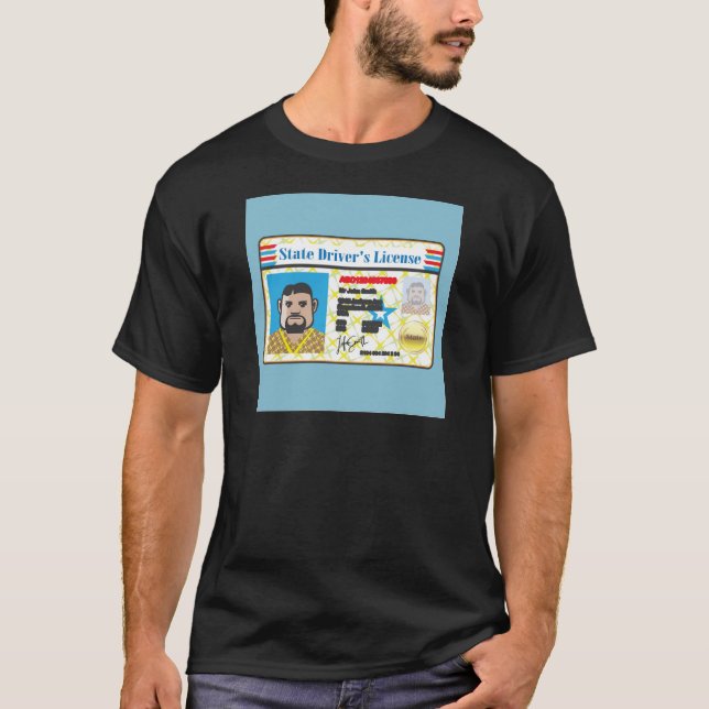 Camiseta Vetor da identificação com foto do homem da (Frente)