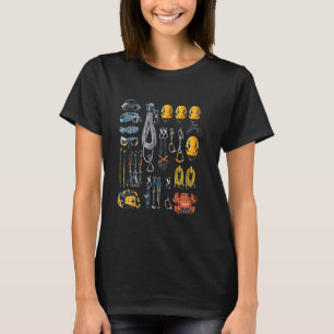 Camiseta Vetor de Engrenagens de Subida