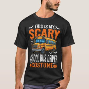 Camiseta Vetor de Fantasia de Motorista de Ônibus Escolar A