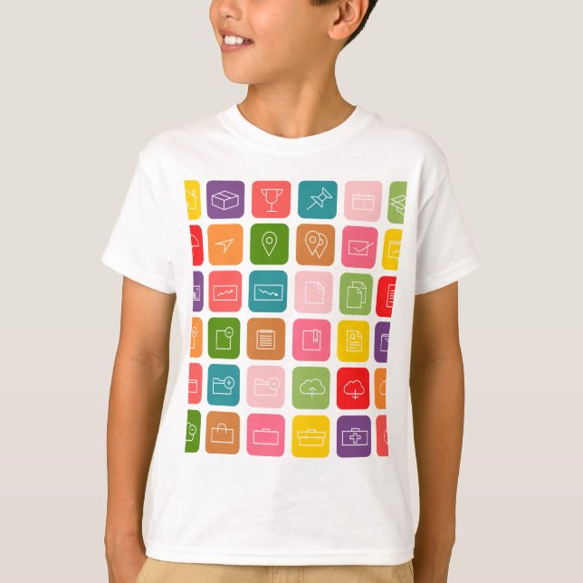 Camiseta vetor de ícones (Frente)