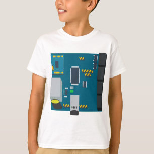 Camiseta vetor de nó dtn de duas plataformas amphisbaena