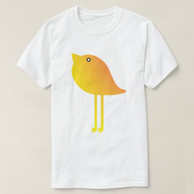 Camiseta Vetor de Pássaro Amarelo (Frente do Design)