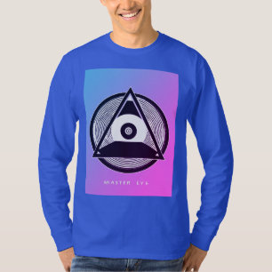 Camiseta Vetor de Visão Minimalista T-Shirt Preto e Branco