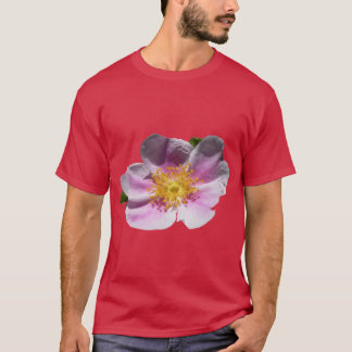 Camiseta Vetor Floral Rosa Selvagem da Pradaria