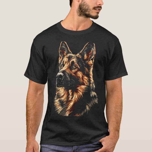 Camiseta Vetor Pastor Alemão (Frente)